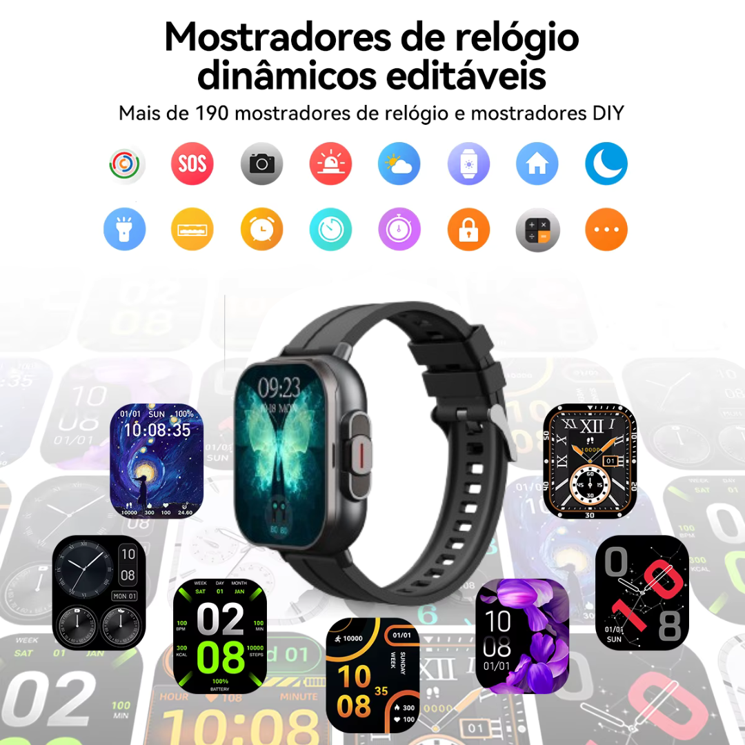 Smartwatch D8 Bluetooth Tws 2 Em 1